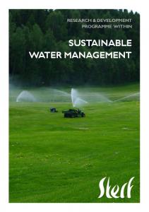 sustainable WateR management