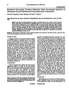 Sustained Intraocular Pressure Elevation After ... - Bentham Open