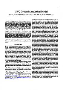 SVC Dynamic Analytical Model