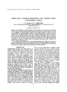 swelling characteristics of compacted, expansive soils - CiteSeerX