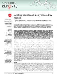 Swelling transition of a clay induced by heating - ScienceOpen