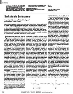 Switchable Surfactants