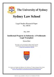 Sydney Law School - SSRN papers