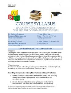 Syllabus - College of Education