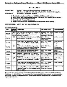 Syllabus, Policies and Procedures