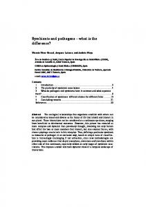 Symbionts and pathogens