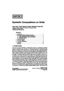 Symbolic Computations on Grids