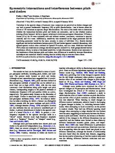 Symmetric interactions and interference between pitch and timbre