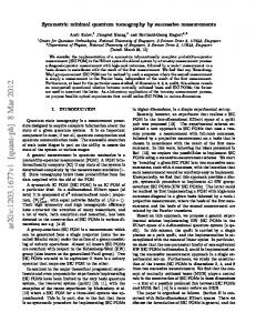 Symmetric minimal quantum tomography by successive measurements