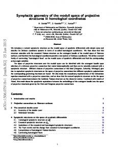 Symplectic geometry of the moduli space of projective structures in ...