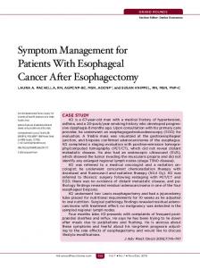 Symptom Management for Patients With