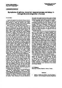 Symptoms of asthma, bronchial responsiveness ... - Semantic Scholar