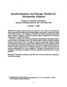 Synchronization and Storage Models for ... - Semantic Scholar