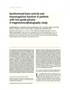 Synchronized brain activity and neurocognitive ... - Oxford Academic