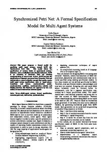 Synchronized Petri Net: A Formal Specification Model for Multi Agent