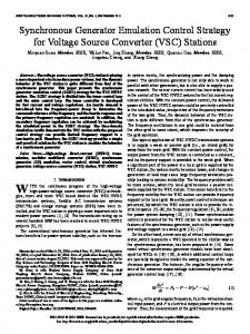 Synchronous Generator Emulation Control Strategy for ... - IEEE Xplore