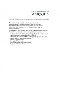 Synechococcus - Warwick WRAP - University of Warwick