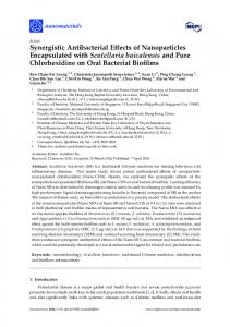 Synergistic Antibacterial Effects of Nanoparticles