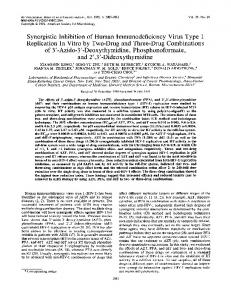 Synergistic inhibition of human immunodeficiency virus type 1