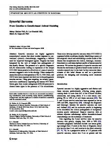 Synovial Sarcoma - Springer Link