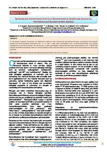 Synthesis and Antimicrobial Activity of ...