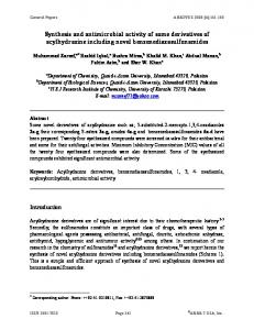 Synthesis and antimicrobial activity of some derivatives of ... - Arkivoc