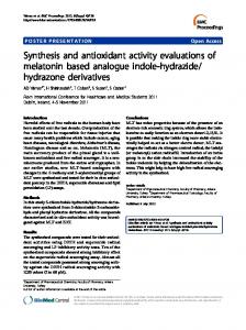 Synthesis and antioxidant activity evaluations of