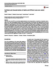 Synthesis and characterisation of stable and efficient