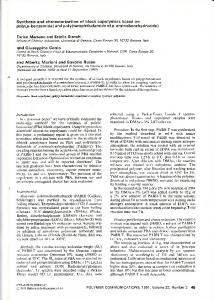 Synthesis and characterization of block copolymers