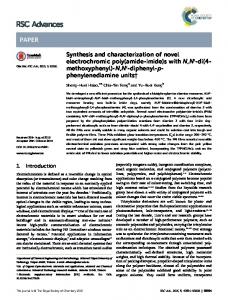 Synthesis and characterization of novel ...