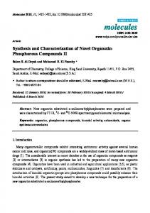 Synthesis and Characterization of Novel Organotin