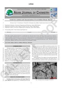 Synthesis and Characterization of Novel Selinite ...