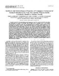 Synthesis and Immunological Properties of Conjugates Composed of ...