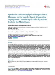 Synthesis and Photophysical Properties of Fluorene