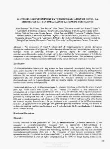 SYNTHESIS AND PRELIMINARY CYTOTOXIC ...