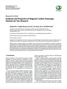 Synthesis and Properties of Magnetic Carbon Nanocages Particles for ...