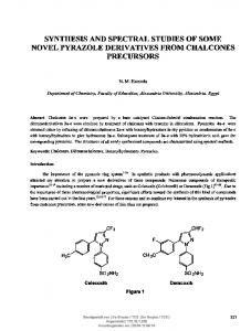 synthesis and spectral studies of some novel pyrazole derivatives from