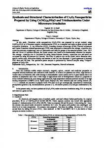 Synthesis and Structural Characterization of Cr2O3 Nanoparticles