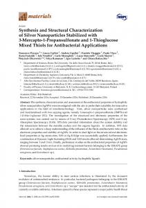 Synthesis and Structural Characterization of Silver Nanoparticles