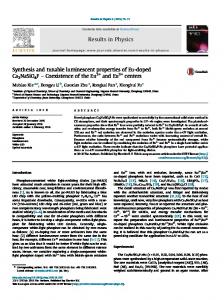 Synthesis and tunable luminescent properties of Eu