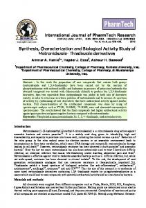 Synthesis, Characterization and Biological Activity Study of