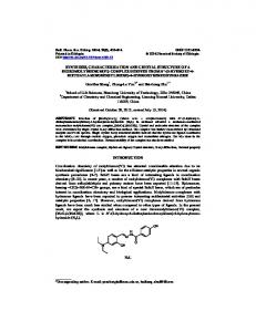 synthesis, characterization and crystal structure of a