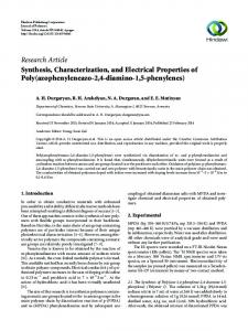 Synthesis, Characterization, and Electrical Properties of Poly