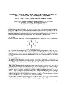 SYNTHESIS, CHARACTERIZATION METAL COMPLEXES ... - Hindawi