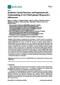 Synthesis, Crystal Structure, and Supramolecular ... - MDPI