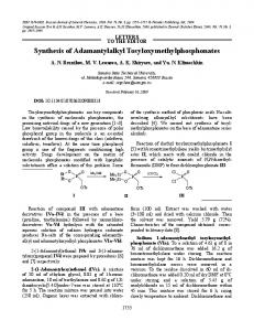 Synthesis of Adamantylalkyl ... - Springer Link