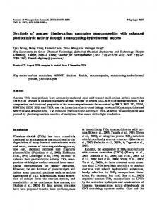 Synthesis of anatase titania-carbon nanotubes nanocomposites with ...