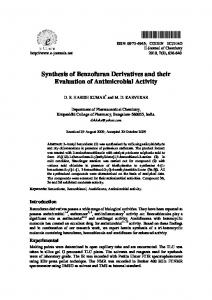 Synthesis of Benzofuran Derivatives and their ...