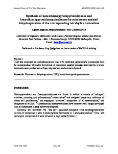 Synthesis of benzothienopyridopyrimidinones and ... - Arkivoc