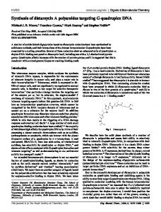 Synthesis of distamycin A polyamides targeting G ... - CiteSeerX